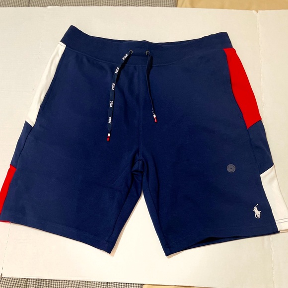 Polo Ralph Lauren Other - Polo Ralph Lauren Heather Navy Multi Blue Double Knit Tennis Shorts Men's Medium